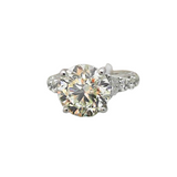18K White Gold 6.02ctw Diamond Solitaire Ring