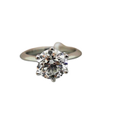 Platinum White Gold 2.01ctw Diamond Solitaire Ring
