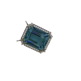 18K White Gold 1.01ctw Diamond Pendant Ring