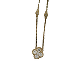 18K Yellow Gold 1.01ctw Diamond Charm Necklace