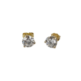 18K Yellow Gold ctw Diamond Studs
