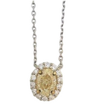 18K White Gold 1.30ctw Diamond Pendant Necklace