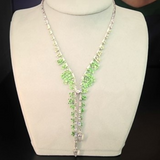 18K White Gold 7.54ctw Diamond Y Shaped Necklace