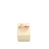 18K Rose Gold 0.91ctw Diamond  & 1.23ctw Multiple Sapphire Right Hand Ring
