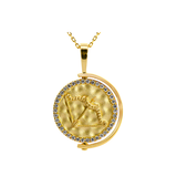 14K Yellow Gold  6.29ct Diamond Sagittarius Pendant