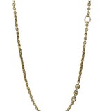 18K Yellow Gold 0.22ctw Diamond Chain Necklace