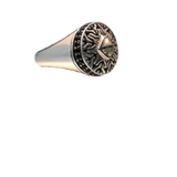 Sterling Silver Black Sapphire  Right Hand Ring