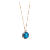 18K Two-Tone 0.10ctw Diamond Pendant Necklace.