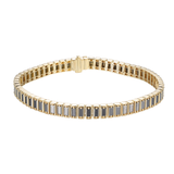 18K Yellow Gold 6.85ctw Black  Diamond Bracelet