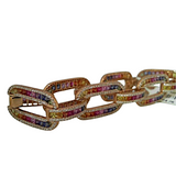 18K Rose Gold 4.10ctw Diamond Chain Bracelet