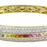 18K Yellow Gold 1.98ctw Diamond Bead Bracelet