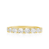 18K Yellow Gold 0.87ctw Diamond HalfBand Ring