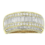 18K Yellow Gold 3.80ctw Diamond Halfway Ring