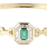 18K Yellow Gold 0.99ctw Diamond Bangle