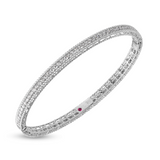 18K White Gold 0.61ctw Diamond Bangle