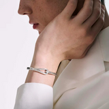 Sterling Silver Surf Hinged Bangle