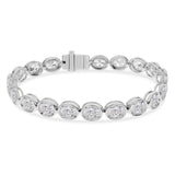 18K White Gold 8.25ctw Diamond Cuff Bracelet