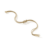 18K Yellow Gold Chain Love Knot  Bracelet