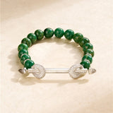 18K White Gold 1.99ctw Diamond Bead Chakra Bangle