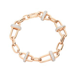 18K Rose Gold 2.20ctw Diamond Chain Bracelet