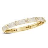 18K Yellow Gold 2.20ctw Diamond Bangle