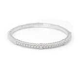 18K White Gold 2.30ctw Diamond Bangle