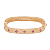 18K Rose Gold 0.9ctw and 0.45ctw Rubies Diamond Bangle