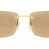 Cartier  CT0012RS 001 57 - Gold Signature C de Cartier,Gold Rimless Frame