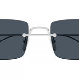 Cartier CT0367S 003 54 - Gold Precious, White Solid Gold Finish Rimless Sunglasses