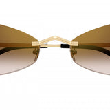 Cartier  CT0433S 002 55 - Gold Panthère de Cartier, Gold Rimless Frame