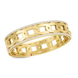 18K Yellow Gold 1.48ctw Diamond Bangle Bracelet