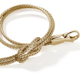 18K Yellow Gold Chain Love Knot  Bracelet
