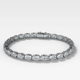 18K White Gold 8.71ctw Diamond Tennis Bracelet