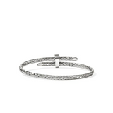 Sterling Silver  0.16ctw Diamond Flex Bracelet