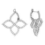 18K White Gold 4.74ctw Diamond Earring Jacket