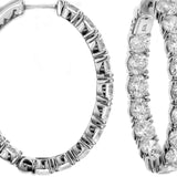 18K White Gold 8.02ctw Hoops Earrings