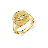 14K Yellow Gold 0.07ctw Diamond Solitaire Ring