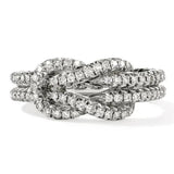 Sterling Silver 0.48ctw Diamond Right Hand Ring