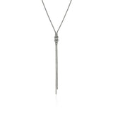 Sterling Silver Silver 0.29ctw Diamond Y Shaped Necklace