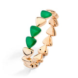 18K Rose Gold Lapis and Rock Crystal  Bangle