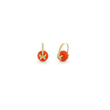 18K Yellow Gold  Gemstone Studs Earrings