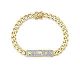 14K Yellow Gold 0.27ctw Diamond Chain Bracelet