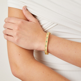 18K Yellow Gold 0.09 ctw Diamond Bangle