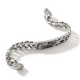 Sterling Silver Naga ID Curb Link  Bracelet