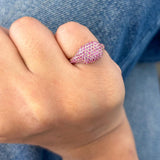 18K Yellow Gold Sapphire 3.17ctw Diamond Solitaire Ring