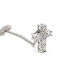 18K White Gold 5.69ctw Diamond Cross Necklace