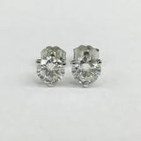 18K White Gold 6.10ctw Diamond Studs