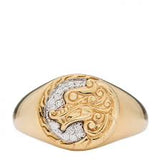 18K Yellow Gold ctw Diamond Right Hand Ring