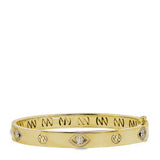 18K Yellow Gold 0.45ctw Diamond Bangle