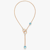 18K Two-Tone 0.10ctw Diamond Y Shaped Necklace